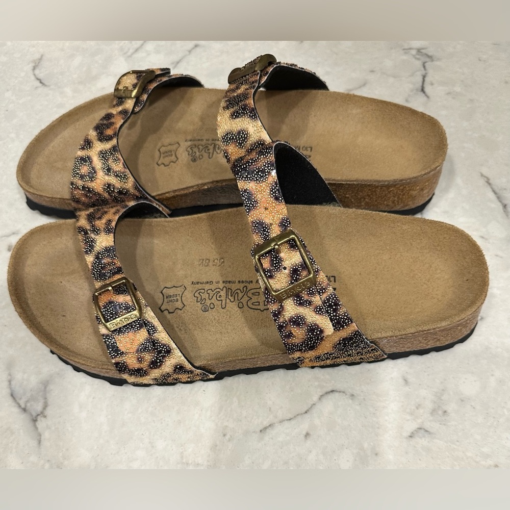 Birkenstock Leopard Print Sandals